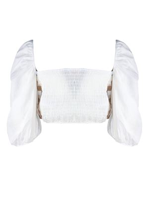 Top corto in ramie bianco PHO FIRENZE | 4323018BCHAMPAGNE